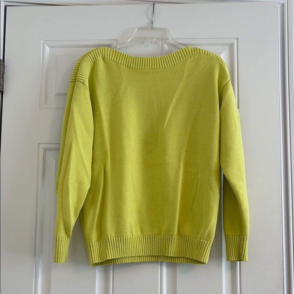 Women’s Crewneck Sweater in Lime Green